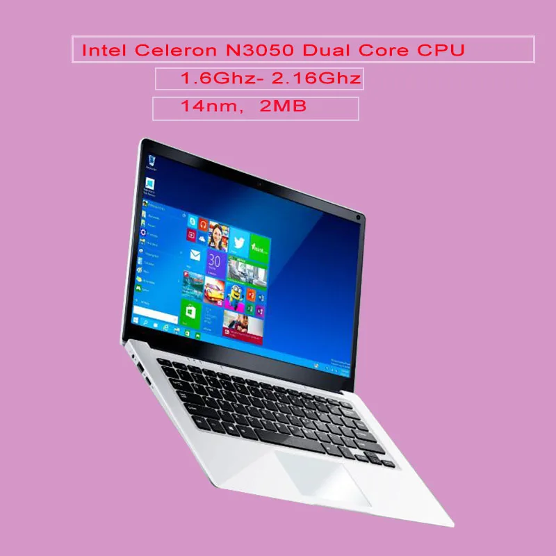 GMOLO 14inch Dual core Windows 10 Netbook Laptop for Students & Business Notebook 4GB 64GB WiFi Bluetooth Camera asus zenbook ultra slim