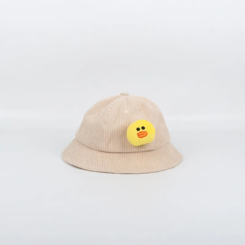 Autumn And Winter solid color Cartoon Bucket Hat Fisherman Hat outdoor travel hat Sun Cap Hats for kid boy and girl 17