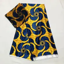 Красивый дизайн имитированный шелк ткань Африканский принт ткань нигерийская Анкара Африканские Восковые принты для вечерние 5 ярдов для ткани