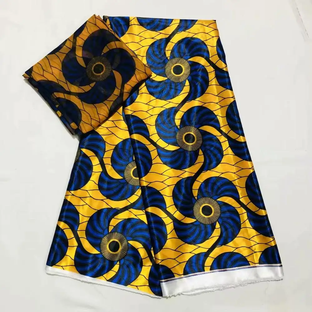 

Beautiful Design Imitated Silk Fabric African Print Fabric Nigerian Ankara Fabrics African Wax Prints For Party 5yards For Cloth