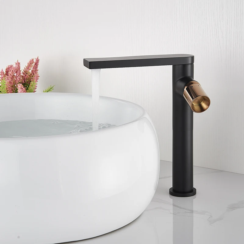 FMHJFISD Luxury Modern Spout Bathroom Basin Faucet Tall Countertop Vanity Sink Mixer Tap