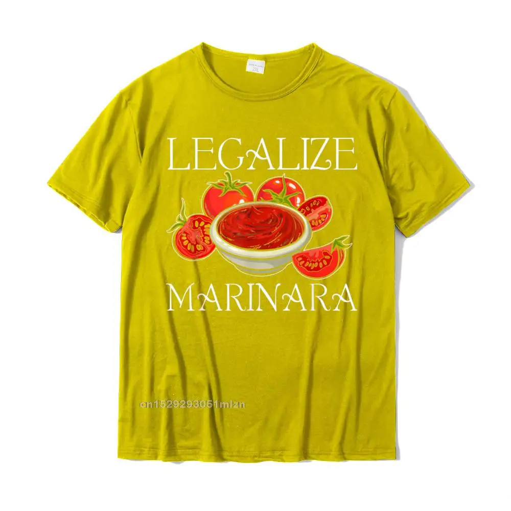 Casual T Shirt Funny Short Sleeve Company Crew Neck 100% Cotton Tops Tees Party Tops & Tees for Men Thanksgiving Day Marinara Tomato Sauce - Legalizing It T-Shirt T-Shirt__5215 yellow