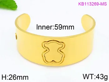 

New Fashion Bear Women's Bangles For Women Gold Silver Color Bracelet Cuff Simple Trendy Jewelry