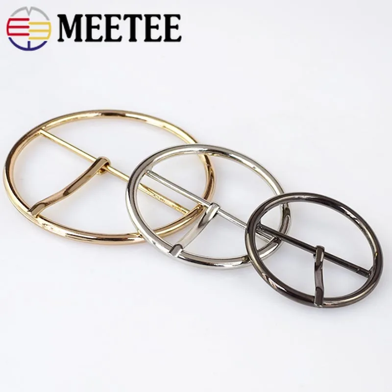 4 шт. Meetee 20 70 мм круглый металлический ремень пряжка для регулировки Pin пряжки DIY