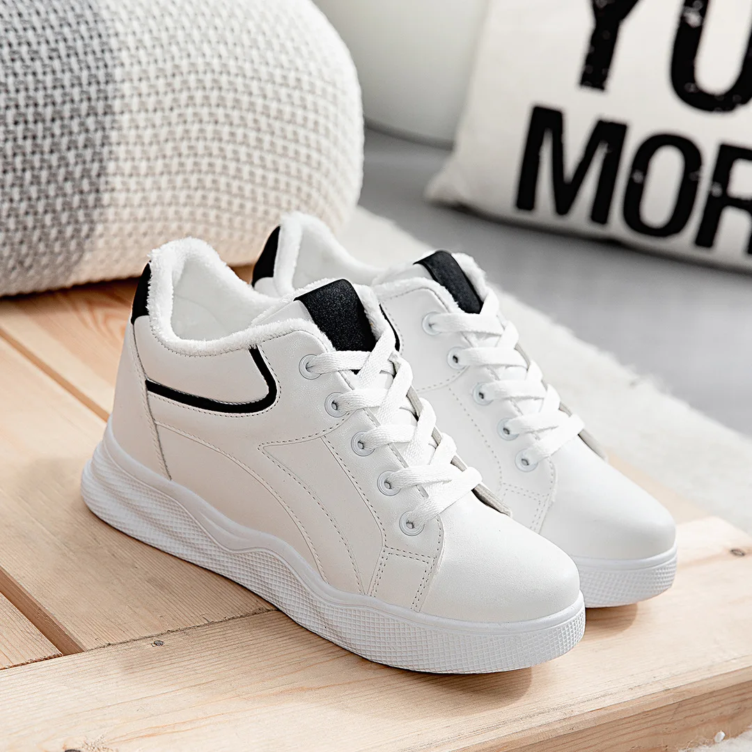 

2019 Winter WOMEN'S Shoes New Style Cotton-padded Shoes Women's plus Velvet Low-top Shoes Versatile Students in Elevator Shoes W