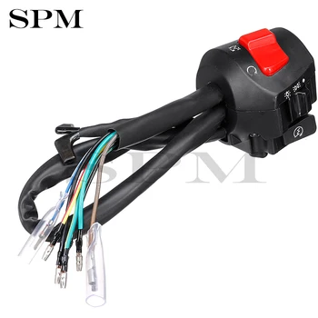

Universal 12V Motorcycle 7/8" Handlebar Control Switches Horn Turn Signal Headlight Electrical Start Switch Double Throttle