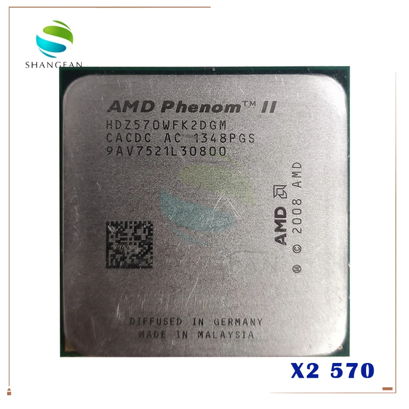 Двухъядерный процессор AMD Athlon X2 570 3 ГГц HDZ570WFK2DGM 80 Вт Разъем AM3 938pin | Компьютеры и