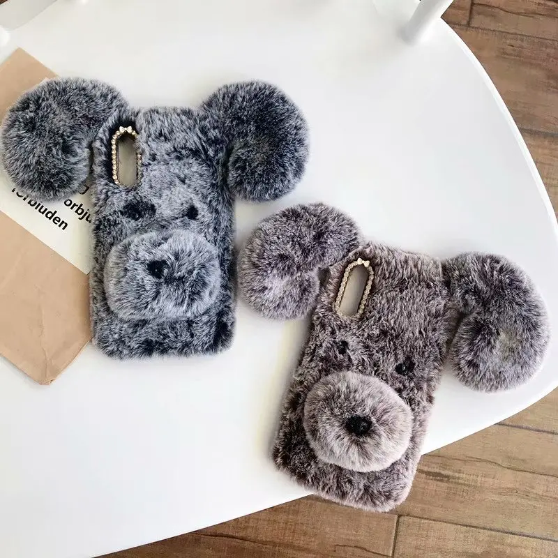 

For Samsung Galaxy A30s A50S A20E Case Mouse 3D Fur Cover for S6 S7 edge S10E C5 C7 C9 Pro Note 5 8 9 10 A9 Soft TPU Cases Coque