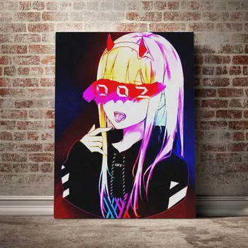 

Anime Darling Franxx 002 fanart Poster Canvas Wall Art Decoration prints for living Kid Children room Home bedroom decor