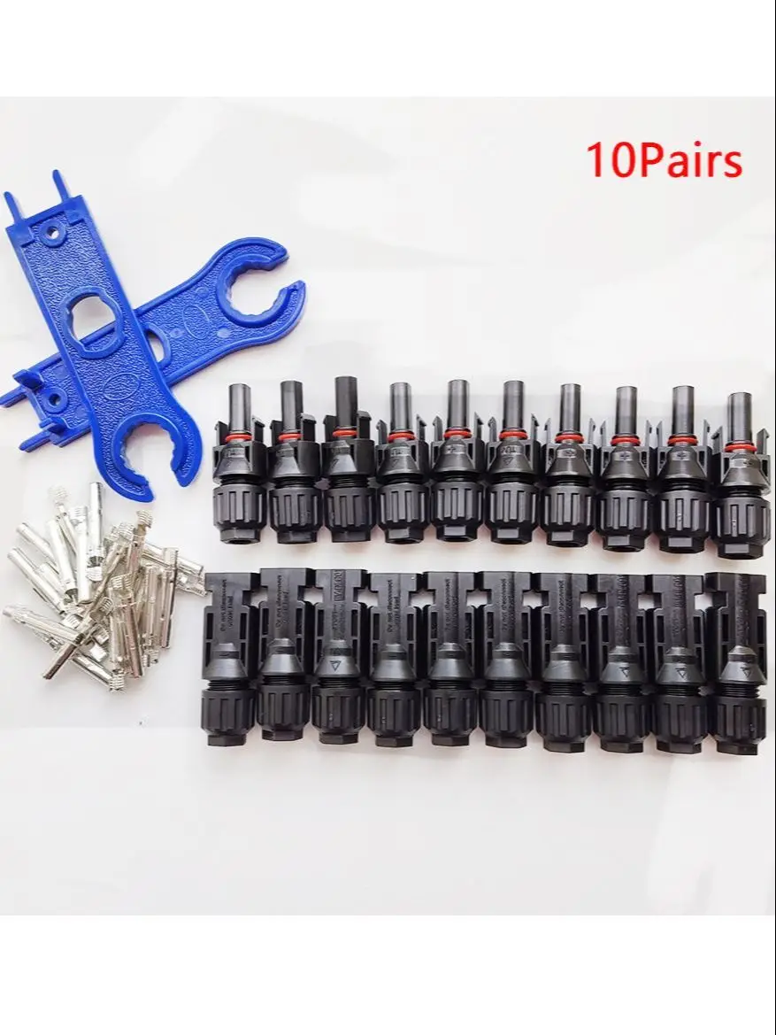 압착 플라이어 솔라 패널 터미널 케이블 커넥터 2.5/4/6mm² Cbale용 남성 여성 솔라 커넥터 스패너가 있는 크림퍼 도구