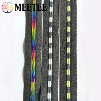 

4/8Meters 5# Colored Tooth Nylon Zipper Black Plastic Coil Zippers Zip for Sewing DIY Garment Purse Bag Accessories Tailor Tools