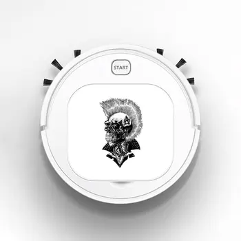 

Smart Sweeper Robot House Durable Power Floor Cleaning Robots Vacuum Cleaner 1800pa Punk Skull Head