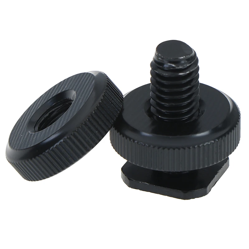 Tripod mount screw 1Pc 1/4" 3/8" inch with double layer to flash hot shoe adapter