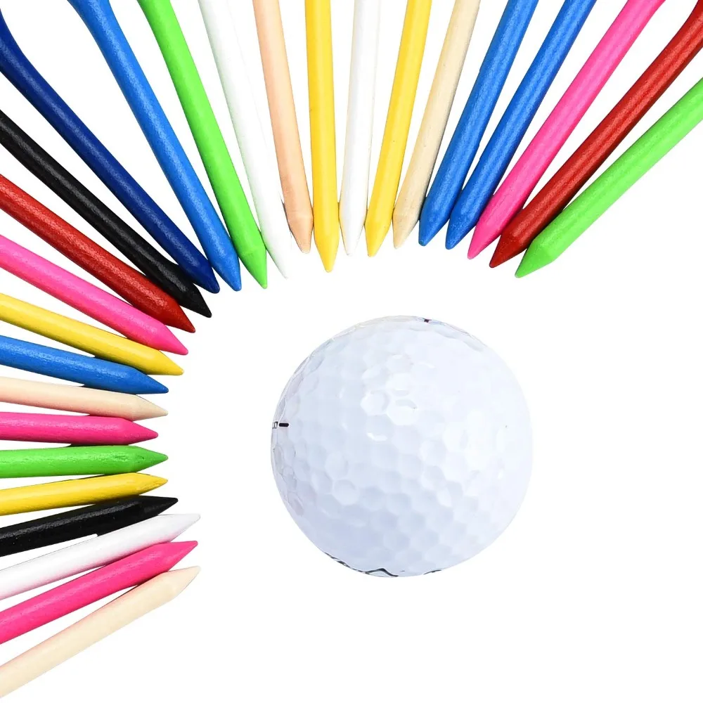 Champkey PGA Professional Natural Hardwood Golf Tees Pack of 120, Colorful 3-1/4 Inch Available