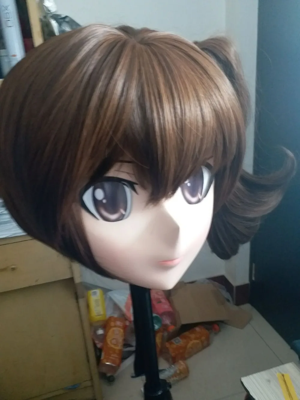 NEW-02) Handmade Female Full Head Silicone Mask Kigurumi Cosplay Masks Crossdresser BJD Doll KIG Anime Cosplay