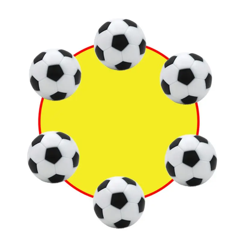 6pcs 32mm Table Soccer Foosball Fussball Football Machine Accessories Replacements Mini Black and White Ball Kids Indoor Games table football game,tabletop soccer game