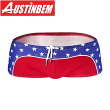 Austinbem Мужская одежда для плавания, новинка, сексуальный костюм для плавания с принтом звезды, Популярные пляжные шорты для плавания, мужские плавки, пляжная одежда Sunga, короткие шорты