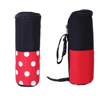 

New Portable Travel Baby Feeding Bottle Bags Insulation Storage Bag Stroller Thermal Hanging Bags Dot Printing