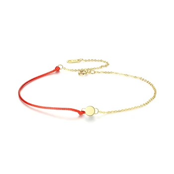 

MetJakt 14K Gold Simple All-match Girl's Bracelet Hand Line