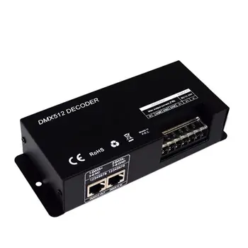 

4 Channel 24A RGBW DMX 512 LED Decoder Controller DMX Dimmer Use For DC12-24V RGBW RGB LED Strip AXYC