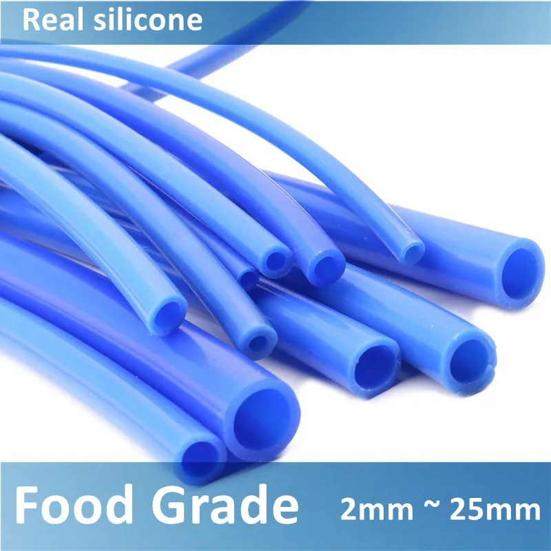 Universal Blue Silicone Vacuum Tube Hose 2mm25mm Flexible Food Grade