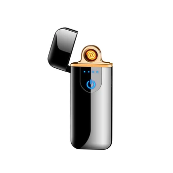 

New USB Electrical Lighter Touch Screen Sensor Cigarette Lighter Smart Fingerprint Induction Lighter Windproof Electric Lighter