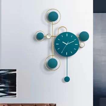 

Art Modern Design Wall Clock Large Pendulum Silent Luxury Creative Nordic Living Room Wall Clock Horloge Home Decor New DA60WC