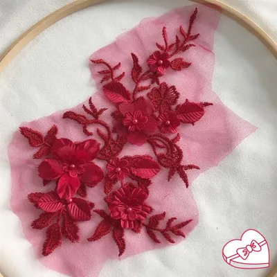 Wine red color Тринадцать цветов трехмерные бисерные Цветы свадебное платье украшение для вечернего платья украшение шляпы - Цвет: Wine red color
