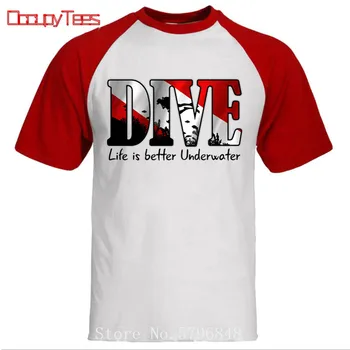 

Scuba Dive Club Outdoors T-shirt Life Is Better Underwater T shirt men Sea Water Sports Diver Gift Idea Design Tee Tops Hot sale