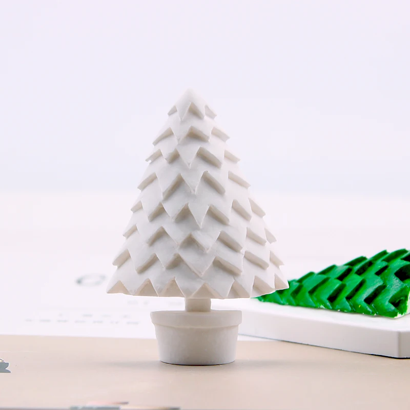 Aromatherapy Candle Diy Christmas Tree Potted Mould Manual Mold Christmas Party Supplies Decoration Ornament for House