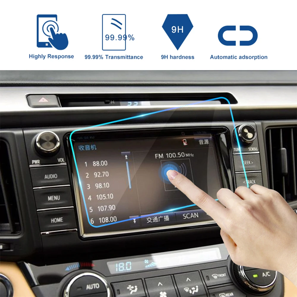 

For Center Display Screen Car Styling GPS Navigation Screen Steel Protective Film For Dodge Ram 1500 2500 3500 2014-2018
