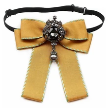 Черный кристалл, женские галстуки на шею, аксессуары, винтажный галстук-бабочка, женский зеленый поддельный галстук на шею для женщин, топы и блузки, рубашка Gravata