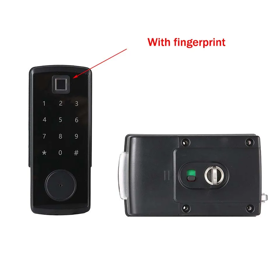 With fingerprint TTLOCK приложение Wi-Fi без ключа пароль доступа IC карта отпечатков пальцев смарт замок обода 3 заказа - Цвет: With fingerprint