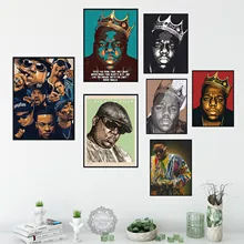 Известный B.I.G Biggie Smalls Tupac Shakur король рэперов художественный