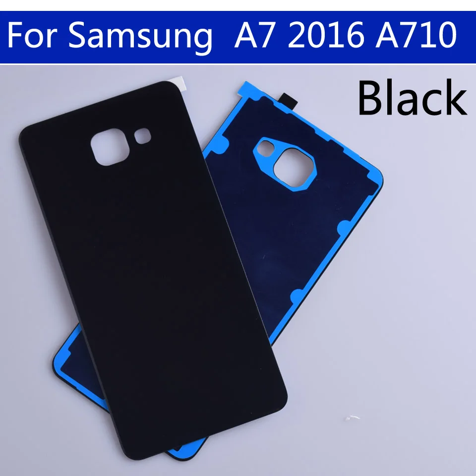 10шт \ Лот для Samsung Galaxy A7 A710 A710F A7100 Корпус Крышка батарейного отсека задняя крышка чехол задняя дверь шасси Замена корпуса