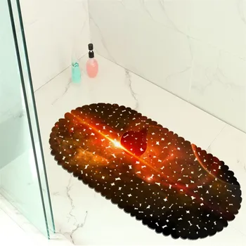 

Bathroom Non-Slip Mat Bathing PVC Floor Pad Shower Anti-Slip Pebble Stone Design Massage Mat Odorless Bathroom Accessories