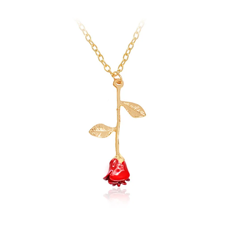 Нежное ожерелье из розового золота и кулоны цветок лучшие друзья винтажное очаровательное милое женское ювелирное Ожерелье Многоцветная опционально