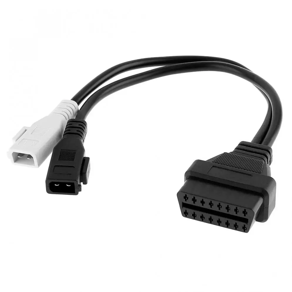 Два OBD II с двумя штыревыми соединителями и 16 y разветвитель кабель длиной 20 см для