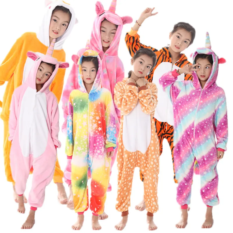 Kigurumi Pajamas Children Girls Unicorn Pajama Boys Cosplay Animal Oneises Pijamas Unicornio for Kids Costume Kigurumi Pajamas Children Girls Unicorn Pajama Boys Cosplay Animal Oneises Pijamas Unicornio for Kids Costume