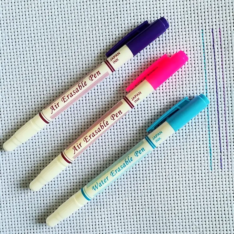 Air Erasable Marker for Fabric, Fabric Markers, Pens Pencils, Water Erasable PEN, ERASable in VIOLET Textile Pen