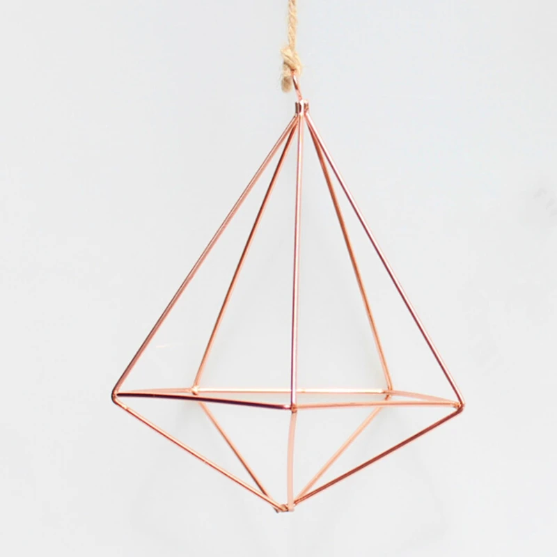 Plant Hanger Baskets Flower Pots Holder Balcony Hanging Decoration Metal Geometric Air Plant Bracket Iron Plant Hanging