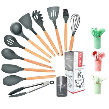 

11Pcs Silicone Kitchenware Set Spatula Colander Modern Cooking Tools Kitchenware Home Cookware Kitchen Tools
