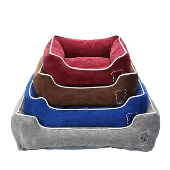 

Pet Bed Dog Cat Soft Cushion with Fleece Lining Warm Pet Basket Bed Kennel Dog Cat Blanket