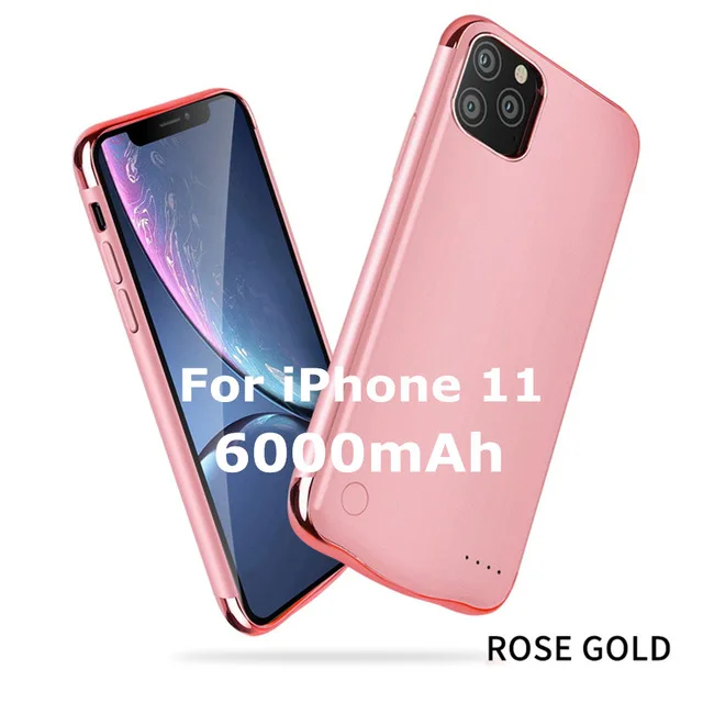 Pink for iPhone 11 Power Cases 6000mAh Чехол-аккумулятор для iPhone 11 Pro Max зарядное устройство чехол для iPhone 11 Pro аккумулятор - Цвет: Pink for iPhone 11