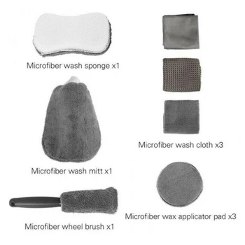 

Auto Microfiber Towels Detailing Cleaning Soft Wheel Brush Applicator Pads
