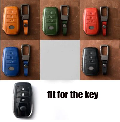 Чехол из натуральной кожи с дистанционным управлением для Toyota Camry Highlander Prado Crown Land Cruiser Prius Vitz Reiz Fortuner Prius