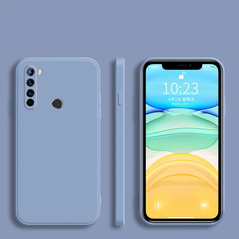 Chic Square Frame Silicone Matte Phone Case - Soft Back Cover