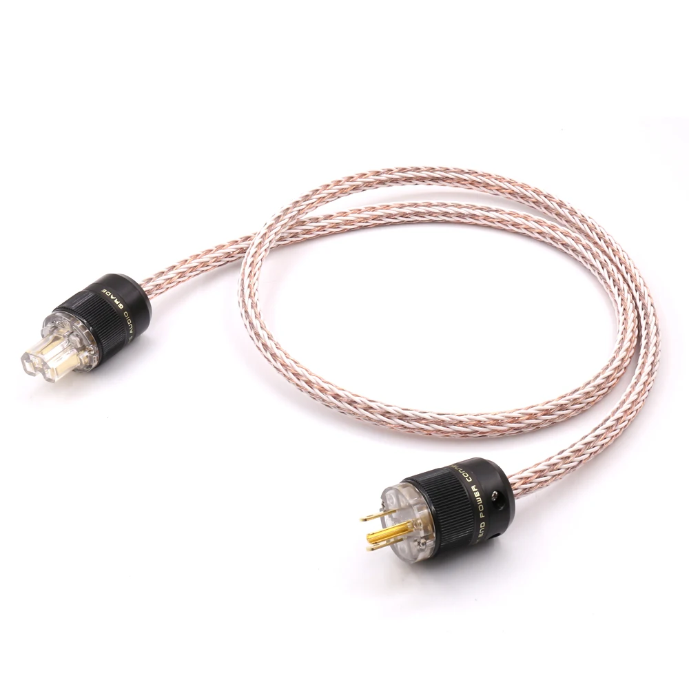 Высокое качество HIFI 12TC кабель питания 6N OCC Hifi шнур питания с вилкой США для усилителя DVD Mulitimedia