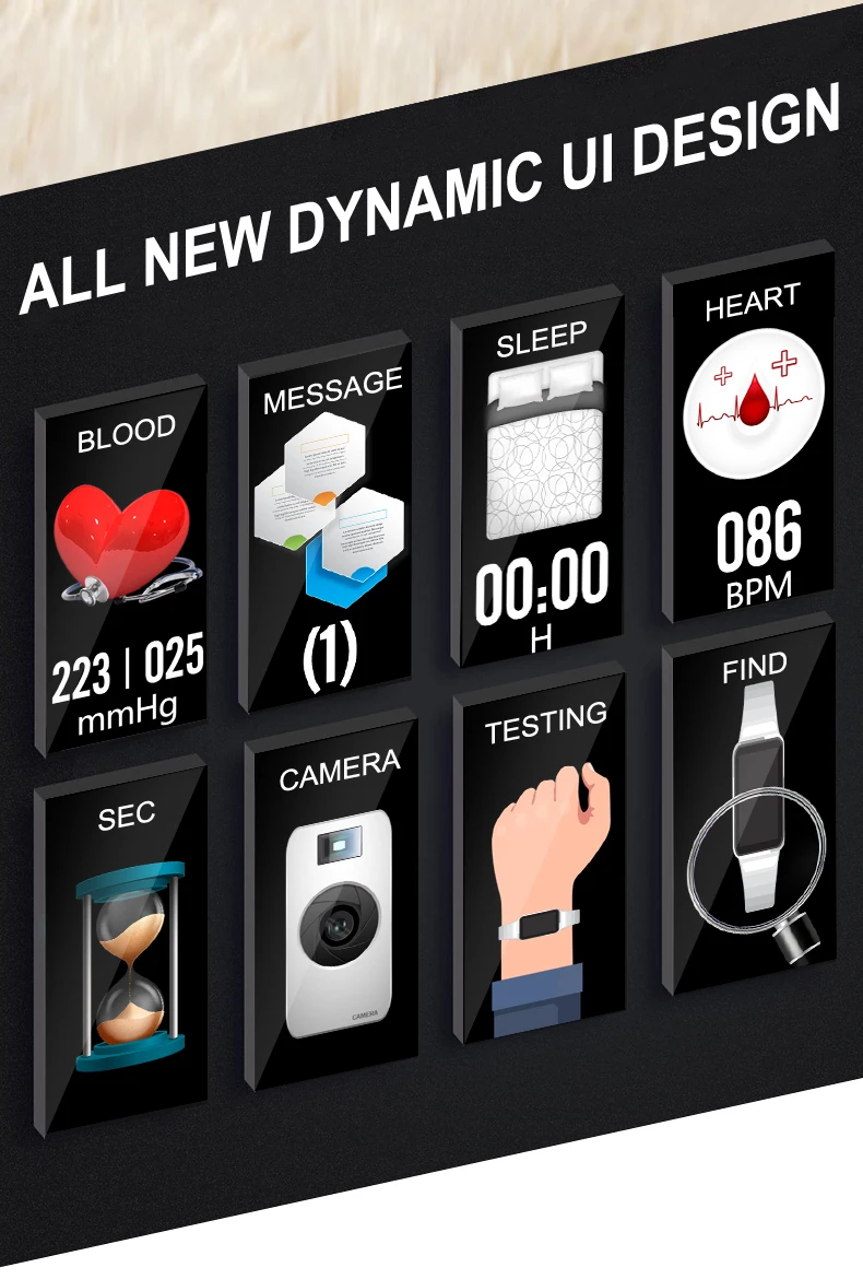 H8 Smart Watch Sport Heart Rate Monitor IP67Waterproof Fitness Bracelet Girl Women Sport Watche Smartwatch metal for Android ios