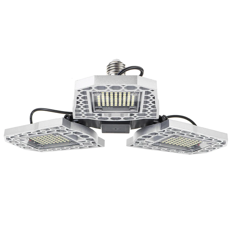 E26 100W 12000LM 6000K складной деформированный светодиодный датчик света высокий отсек свет гаражная лампа AC 100-270V промышленное освещение для склада